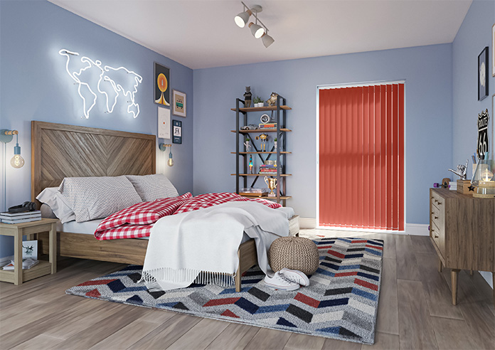 Trinity (Blackout), Poppy Red - Vertical Blind - Image 7